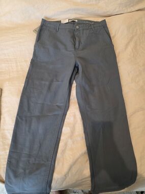 Carhartt Women's Straight-Leg Chinos — Slate Gray Blue